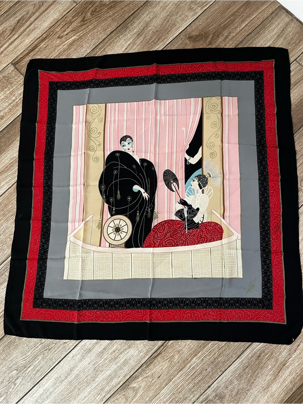 Erte’ Art Scarf - Vintage - Picture 5 of 5